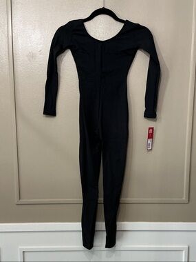 Capezio Black Long-Sleeve Kids One-Piece Bodysuit